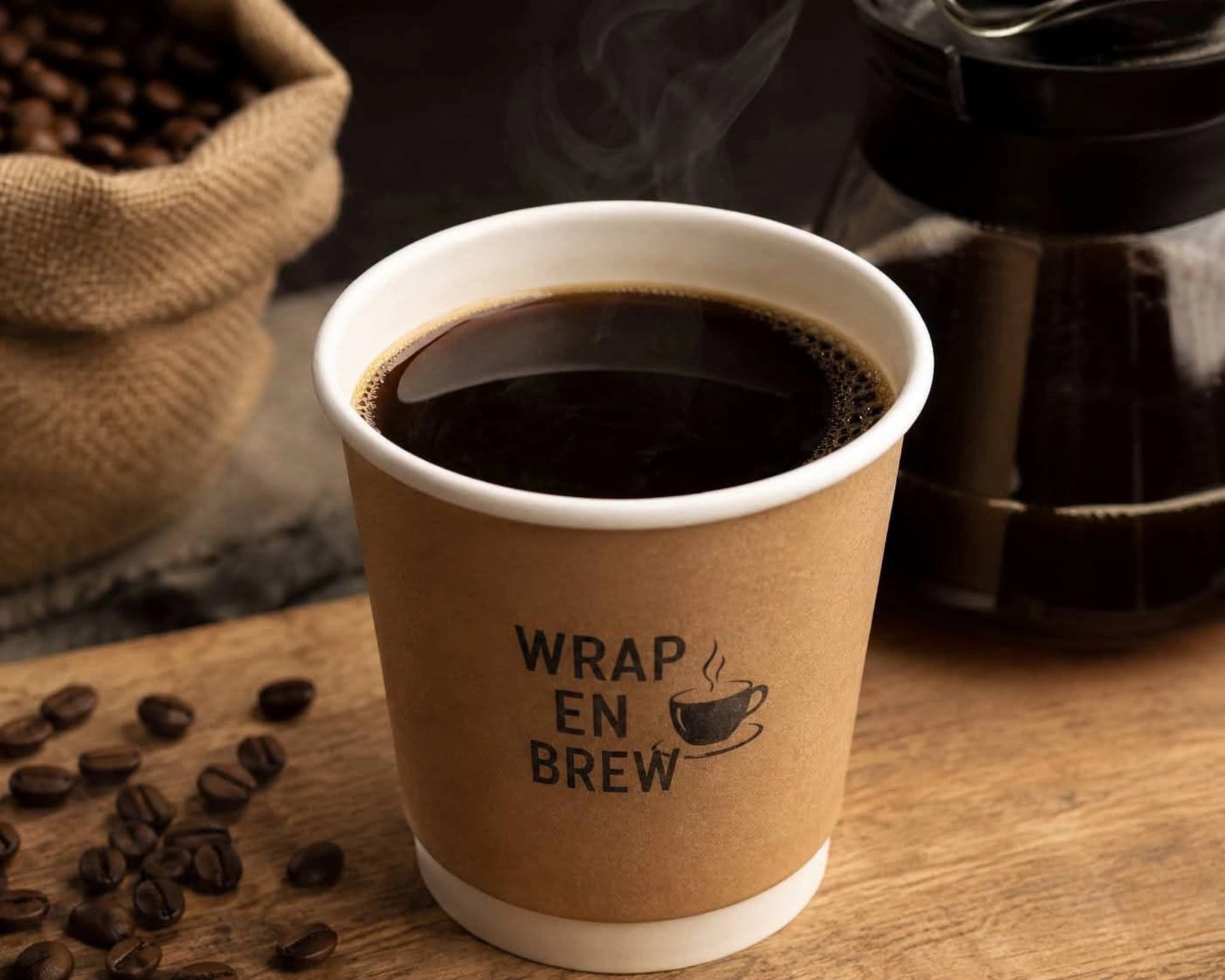 black coffee product photo